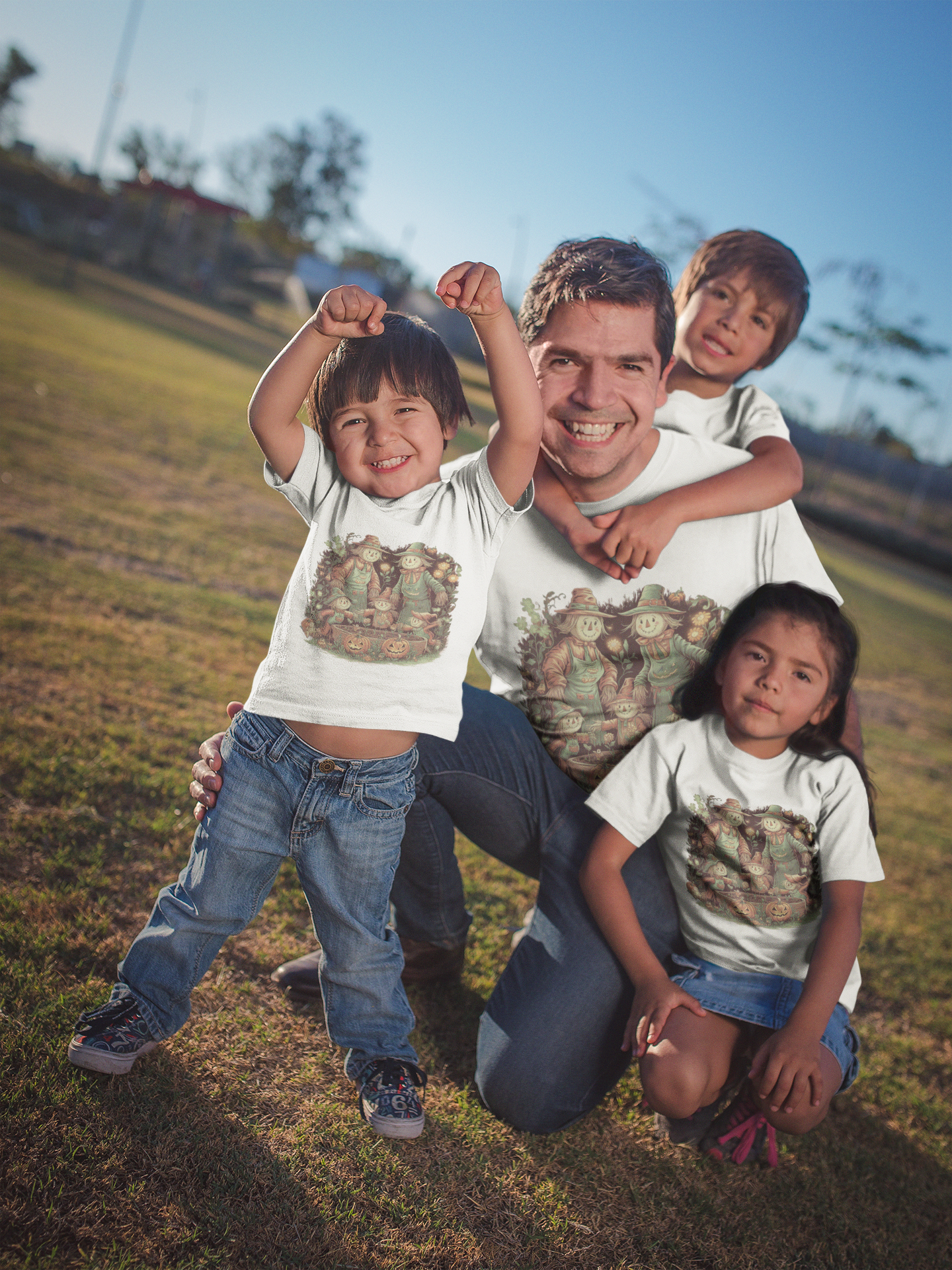 Scarecrow Family Flower Garden Classic T-Shirt Pack